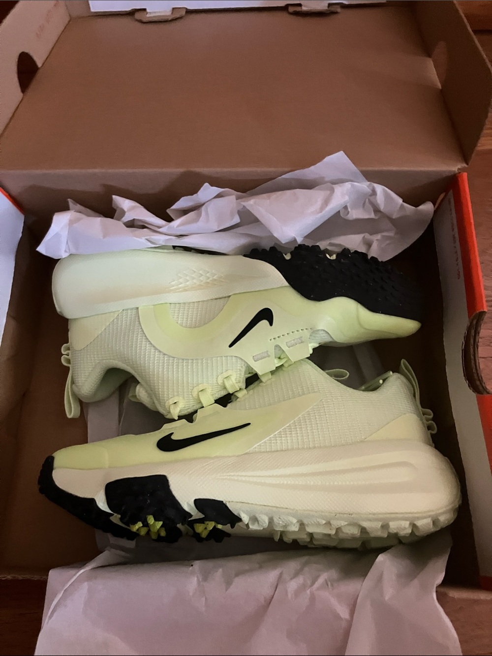 Nike Kids' Light Lime Green and Black Trail Sneakers
